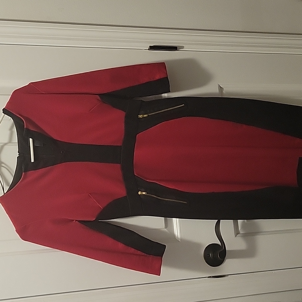 Gabby Skye RED and Black Business dress